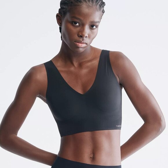 NWT Calvin Klein Invisibles Lightly Lined V-Neck Bralette S - Picture 2 of 10